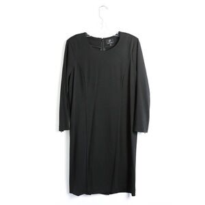 Pink Tartan black shift dress back to office business casual stretch L career